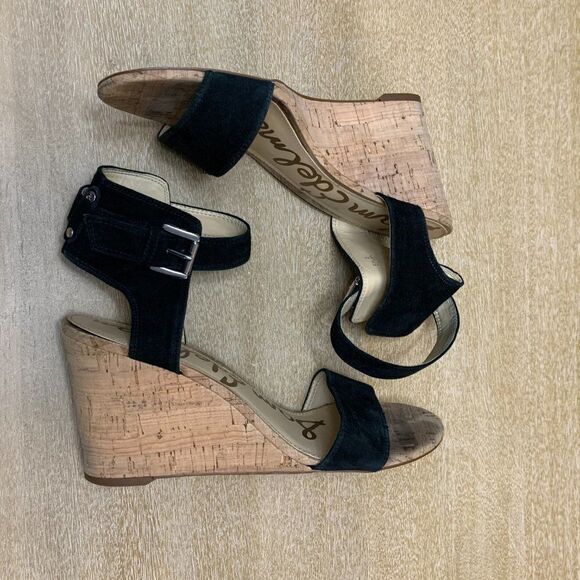 Sam Edelman Willow Suede Cork Wedge - Picture 2 of 7